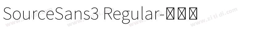 SourceSans3 Regular字体转换